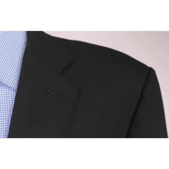 Canali 1934 Travel Water Resistant Black Woven 2-Btn Wool Blazer Jacket 44R - Picture 4 of 11